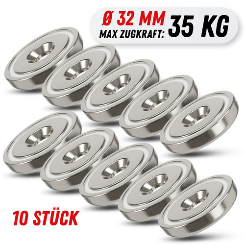 10x neodym magnet topfmagnet - neodym,
