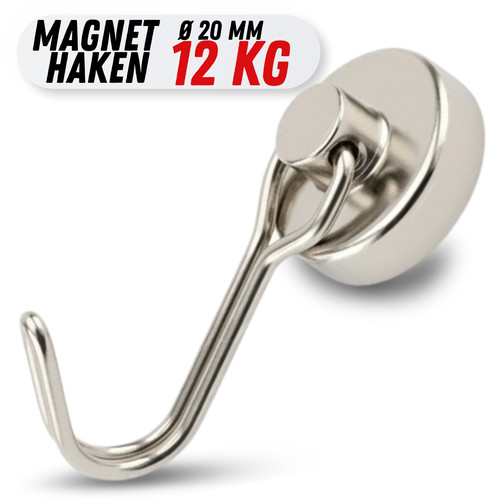 Neodym magnethaken 12 kg - 20,