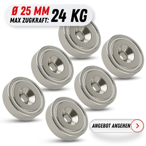 Neodym magnet mm 24 - 24, kg