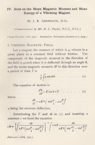 The mean magnetic moment and - the,