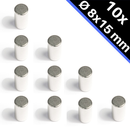 Neodym magnet stab 8x15 - 10,