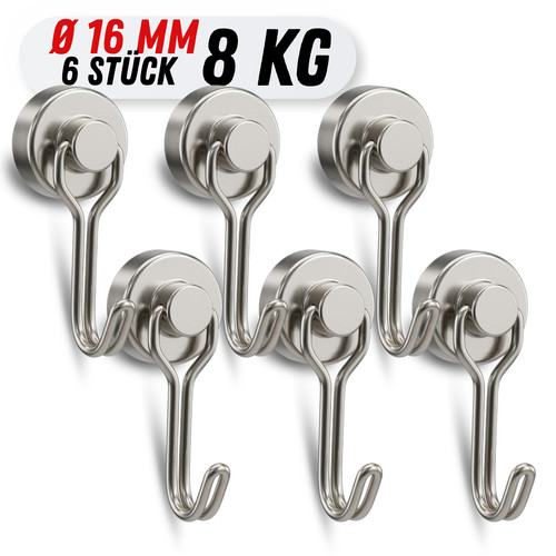 Neodym magnethaken 8 kg - neodym,