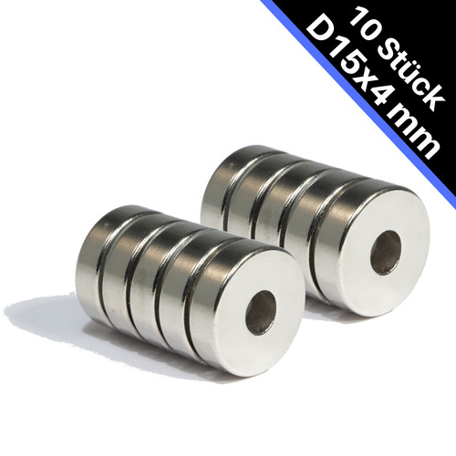 10x neodym magnet - ring, d15x4