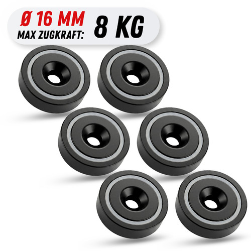 Neodym magnete 16mm - 16mm, bohrung