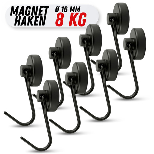 Neodym magnet haken 8kg - magnet,